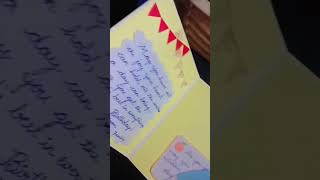 Birthday card  how to make easy greeting card easy  handmade Greeting card shorts [upl. by Garlan]