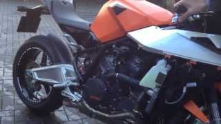 KTM RC8 Standard exhaust vs Dominator Not JCE [upl. by Meletius]