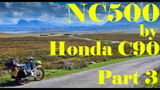 NC500 CAMPING on SMALL MOTORCYCLES Achiltibuie to Lochcarron on Honda C90 Cubs and Yamaha SR125s [upl. by Devehcoy451]