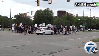 Video shows man intentionally hitting protesters in Troy [upl. by Wasson255]