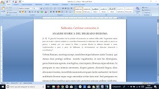 Sallustio CATILINAE CONIURATIO 6 Analisi storica del degrado di Roma [upl. by Asital]