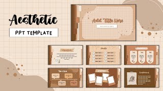 Aesthetic PPT 6  Animated Slide Easy Simple  FREE TEMPLATE [upl. by Adolpho]