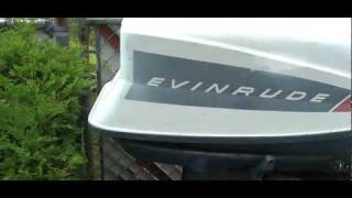 1965 Evinrude Ski Twin 33 HP Short Shaft Electric Start Outboard StartsRuns Good [upl. by Hurwit]