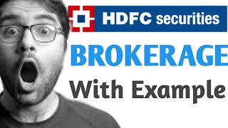 Hdfc Securities Brokerage Charges With Example  Hdfc Depository Charges  calculate Yourself [upl. by Nylorahs589]