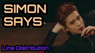 NCT 127  Simon Says Line Distribution [upl. by Ahsii615]