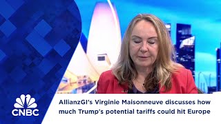 AllianzGIs Virginie Maisonneuve discusses how much Trumps potential tariffs could hit Europe [upl. by Yanarp]