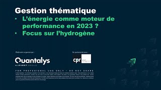 Webinaire  Hydrogène un moteur de la révolution verte [upl. by Trici]