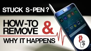 How To Remove A Stuck SPen From Galaxy Note 5 in 4K  Pengate Repair  Fix Explained [upl. by Yekciv]