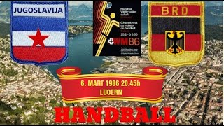 Handball гандбол World Cup Jugoslavija BRD WEST Deutsche Bundes Republik Switzerland 1986 [upl. by Bundy]