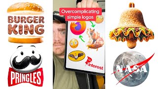 Overcomplicating Simple Logos  Shorts Super Compilation [upl. by Jerol]