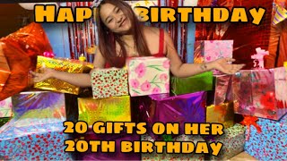 ETTI DHERAI GIFTS 🥹❤️ MUSKAN LAI BIRTHDAY SURPRISE  20 GIFTS ON HER 20th BIRTHDAY K K GIFTS CHA [upl. by Dublin385]