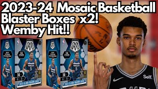 Wemby Hit 202324 Panini Mosaic Basketball Blasters x2 Plus Topps Chrome Wemby Giveaway Drawing [upl. by Boris]