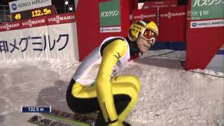 Sapporo 2014 Noriaki Kasai 1325 m 1 seria [upl. by Nuyh]