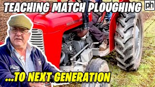 TEACHING MATCH PLOUGHING TO THE NEXT GENERATION howtoplough [upl. by Ahsenat289]