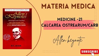 MATERIA MEDICA MEDICINE 21 CALCAREA OSTREARUMCARB ✍️education bhms bams mbbs bds youtube [upl. by Karl48]