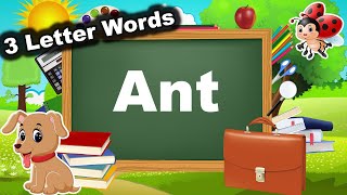 200 Three Letter Words Three Letter Words In English Vocabulary For Kids [upl. by Imugem]