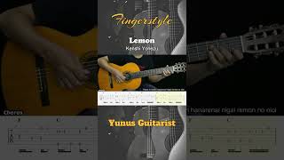 Lemon  Kenshi Yonezu  Easy Fingerstyle Guitar Tutorial  TAB amp Lyrics [upl. by Ainitsirhc]