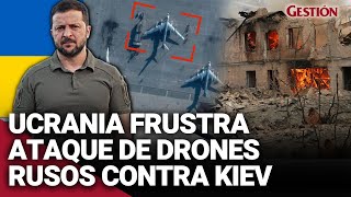 UCRANIA frustra el quotMAYOR ATAQUE RUSOquot con drones en Kiev desde que inició la invasión [upl. by Daly]