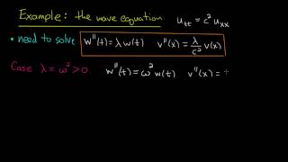 PDE 13  Wave equation separation of variables [upl. by Engleman113]