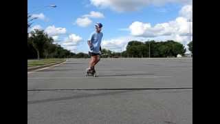 Inline Skating Basics  Slow Motion How To Curbs Transitions Reverse Crossovers [upl. by Aztinaj946]