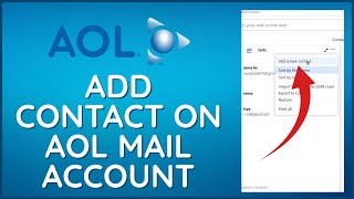 How to Add Contacts on AOL Mail Account 2024 [upl. by Sikram]