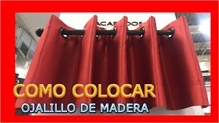 COMO colocar ARGOLLAS en CORTINAS EN 1 minuto TRUCO COMO poner OJILLOSs en TELA forma manual [upl. by Enaej]