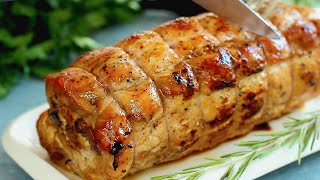 Surprise your guests Juicy meatloaf with mushroom filling Just roll the meat into a roll [upl. by Anitsirhk978]