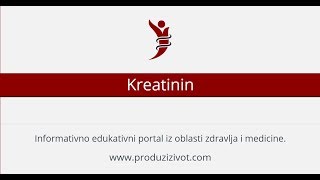 Kreatinin u krvi [upl. by Aja]