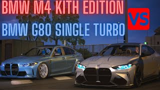 906 HP BMW M4 KITH EDITION Vs 887 HP BMW M3 G80 SINGLE TURBO [upl. by Mccarty855]