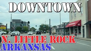 North Little Rock  Arkansas  4K Downtown Drive [upl. by Aileahcim]