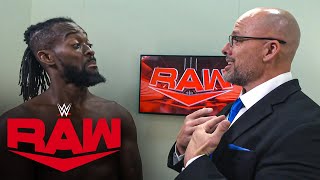 Kofi Kingston learns Raw will honor The New Day’s 10Year Anniversary Raw highlights Nov 4 2024 [upl. by Joiner]