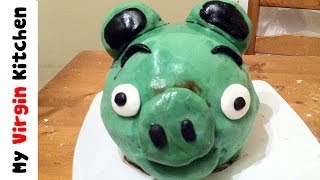 Angry Birds Pig Cake  MYVIRGINKITCHEN [upl. by Daas645]