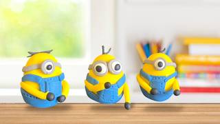 Minions Tutorial using Airdry Clay ✨️✨️ Airdry Clay ideas  Minions home Decor  Info about Minions [upl. by Marilyn]