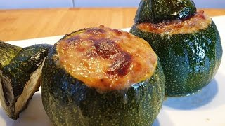 Calabacín Redondo Relleno de Carne y Queso  ✅ Calabacín Relleno al Horno [upl. by Cheng]