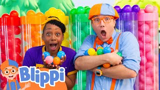 Learn Colors with Blippi in a Fun Ball Pit Game  Blippis Playdate  Educational Videos for Kids [upl. by Stewart]