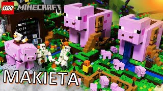 FARMA ŚWIŃ 🐷 w LEGO MINECRAFT  MAKIETA  Maciek i Klocki [upl. by Nahte52]