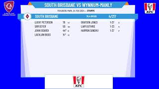 Queensland Premier Cricket  Bulls Masters Two Day  Rd16  South Brisbane v WynnumManly  Day 1 [upl. by Appledorf]