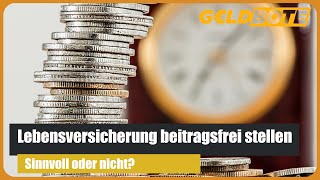 💰Lebensversicherung beitragsfrei stellen – Sinnvoll oder nicht 💰💰 [upl. by Peirce]