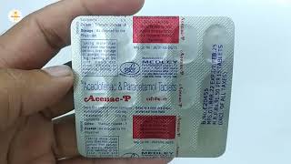 Acenac P Tablet  Aceclofenac And Paracetamol Tablet  AcenacP Tablet  Acenac P Tablet Use Dosage [upl. by Yasmeen798]