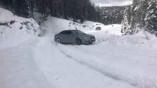 Audi A4 20 TFSI amp 18T quattro Snow Fun [upl. by Snyder121]