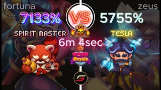 Max Spirit Master vs Max Tesla  Rush Royale PvP [upl. by Burke]