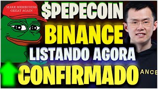 🐸Urgente CRIPTOMEDA DO SAPO PEPE COIN  10000 Binance listagem oficial [upl. by Rockey291]