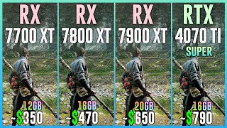 RX 7700 XT vs RX 7800 XT vs RX 7900 XT vs RTX 4070 TI SUPER  Tested in 25 Games [upl. by Sapowith]