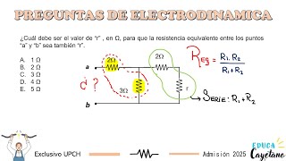 FISICA ADMISIÓN CAYETANO HEREDIA  UPCH  PRE CAYETANO [upl. by Aspa]