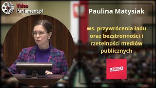 Paulina Matysiak  ws mediów publicznych [upl. by Ursulette]