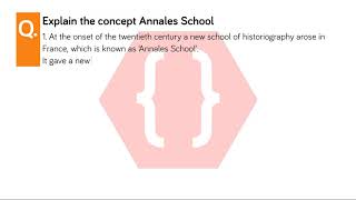 Explain the concept Annales School  Historiography Development in the West  10th English Medium [upl. by Kayne]