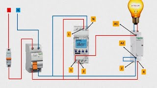 Connection diagram of Schneider ICT Single Phase Contactor with Timer [upl. by Flint]