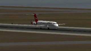 Qantas DC9 Takeoff From Sydney Intl [upl. by Kruter]