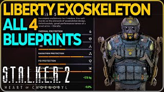 All Liberty Exoskeleton Blueprints Locations Stalker 2 [upl. by Ailito]