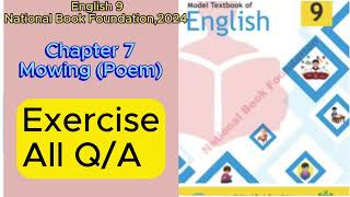 English 9 Unit 7 Mowing PoemAll QA  National Book Foundation 2024 [upl. by Enaitsirk]